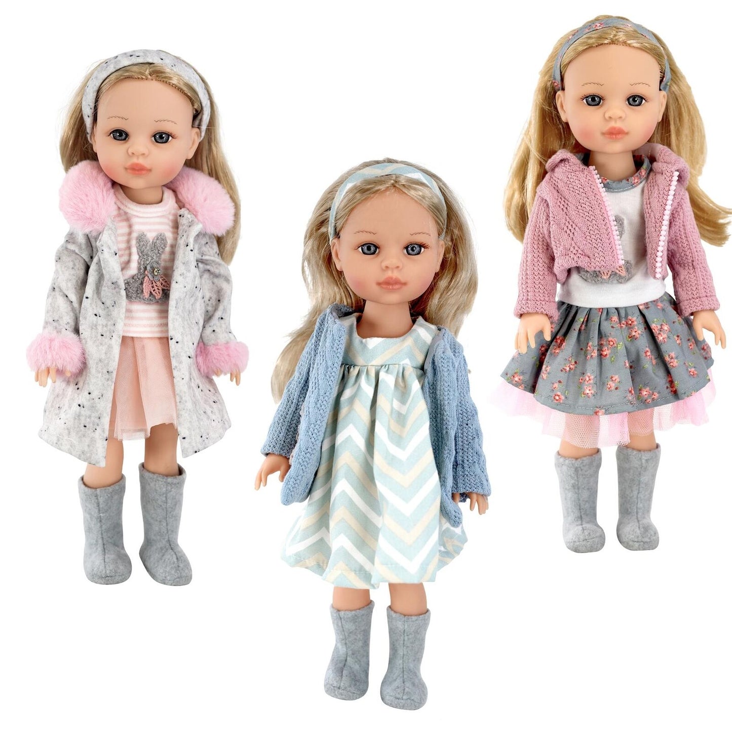 Bibi Doll Baby Doll Girl with Long Styling Hair American Style Fashion Dolls 15"