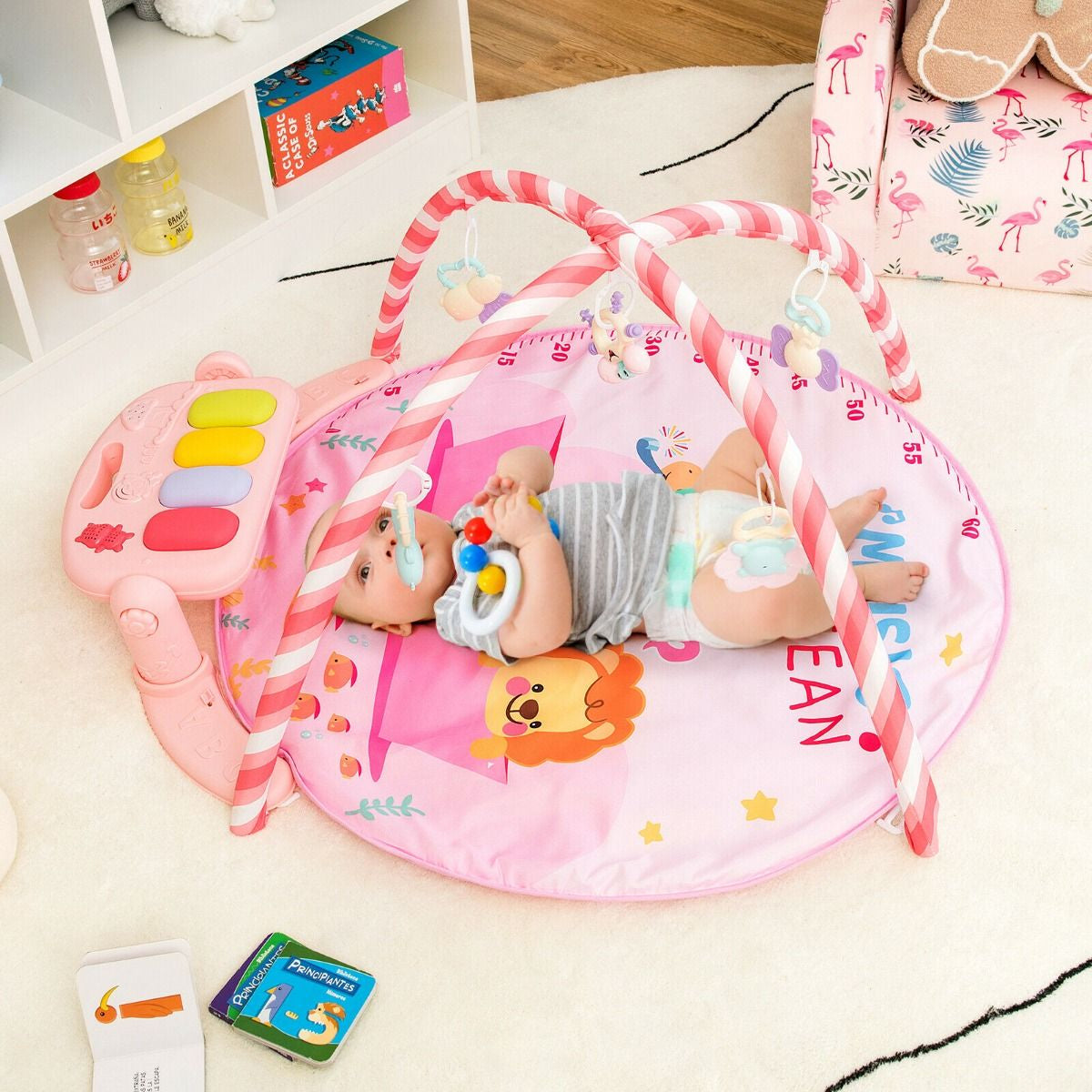 Baby Kick and Play Piano Gym with Lights and Hanging Sensory Toys
