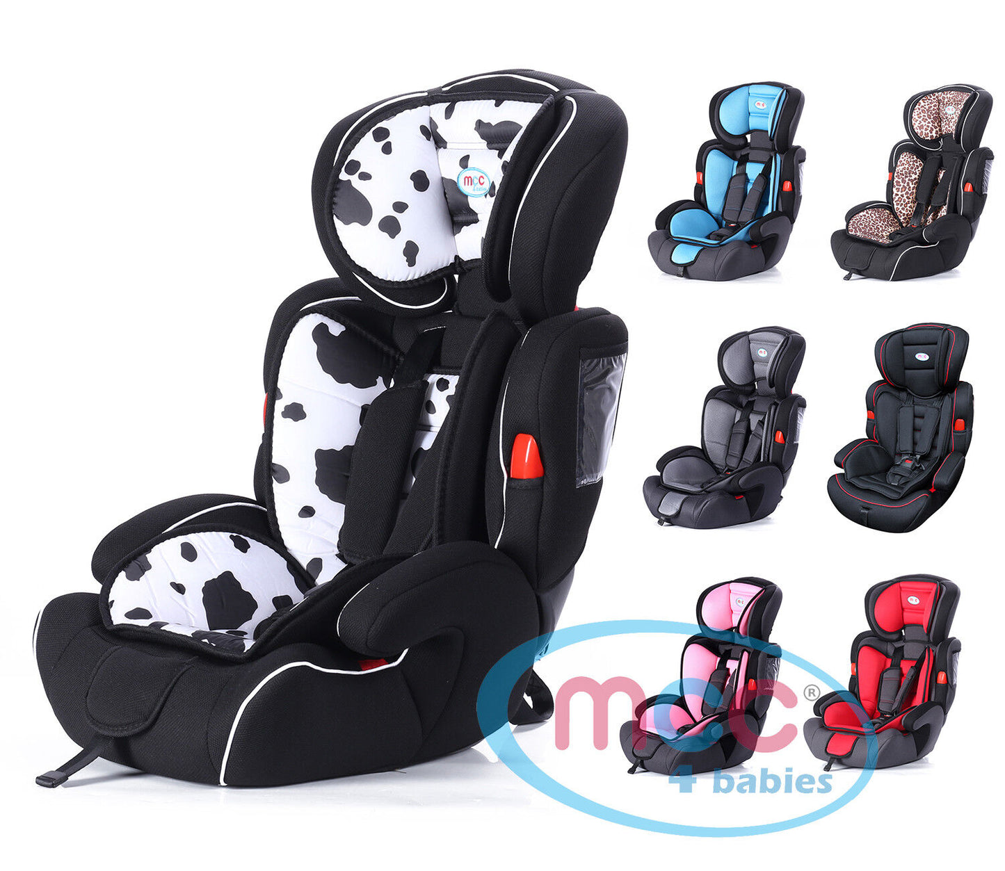 Mcc® 3 in 1 Baby Child Car Safety Booster Seat for Group 1/2/3 9-36Kg ECE R44/04