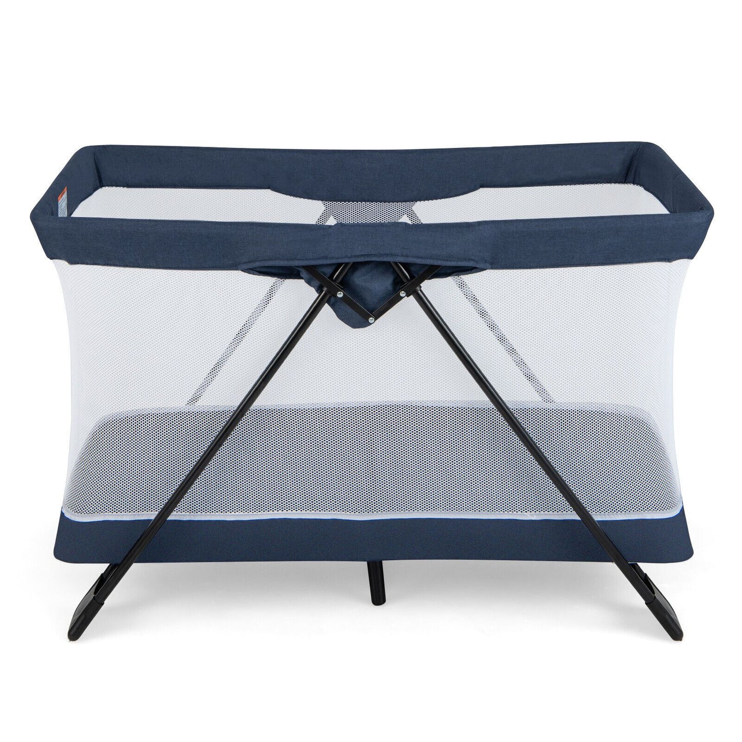 Portable Baby Travel Crib with Removable Mattress and Washable Cover
