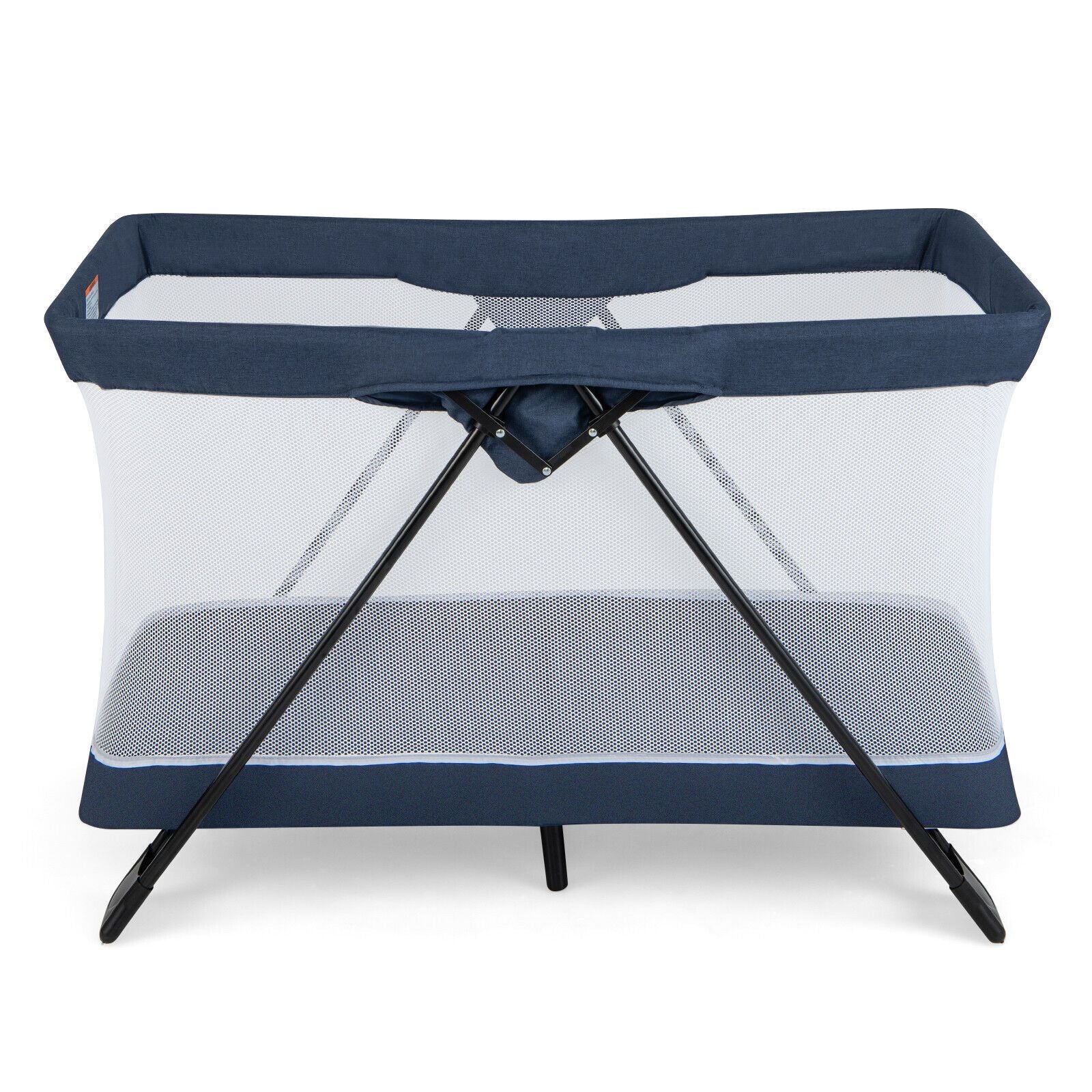 Portable Baby Travel Crib with Removable Mattress and Washable Cover