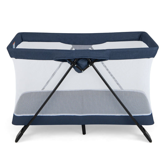 Portable Baby Travel Crib with Removable Mattress and Washable Cover
