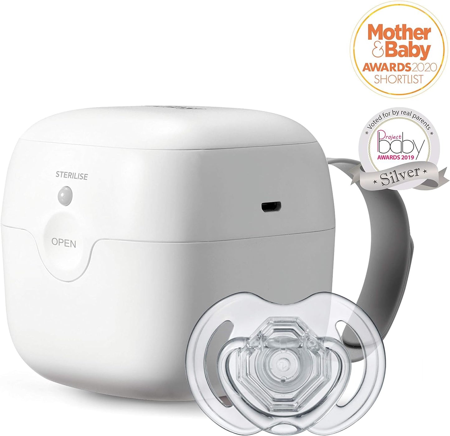 Nuby UV Dummy Steriliser, No Water, Chemicals, Cooling or Drying Required. Kills