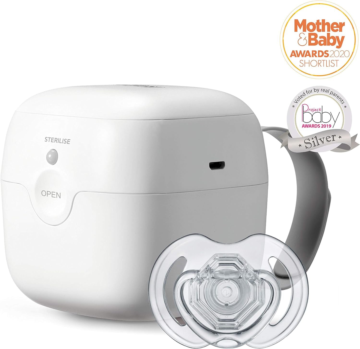 Nuby UV Dummy Steriliser, No Water, Chemicals, Cooling or Drying Required. Kills