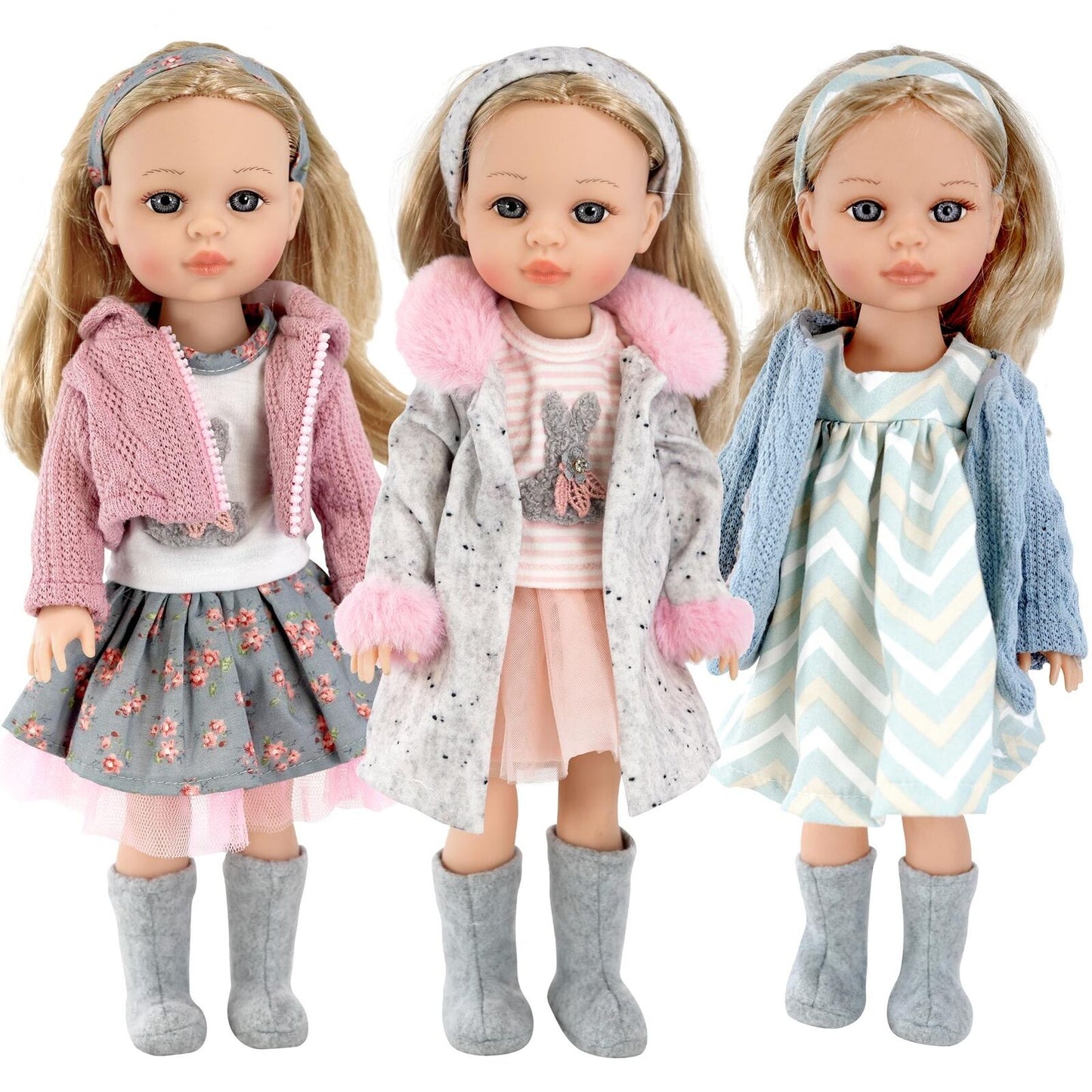 Bibi Doll Baby Doll Girl with Long Styling Hair American Style Fashion Dolls 15"