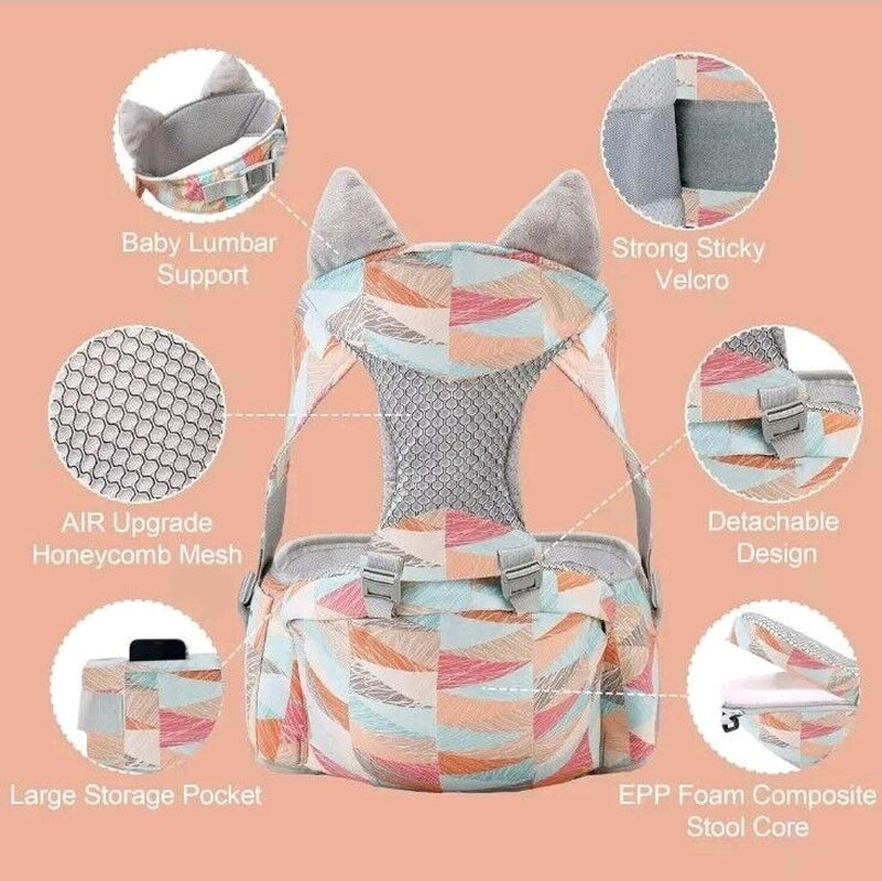 Newborn to Toddler Hip Seat Carrier Adjustable 0-36 Months Baby Carrier
