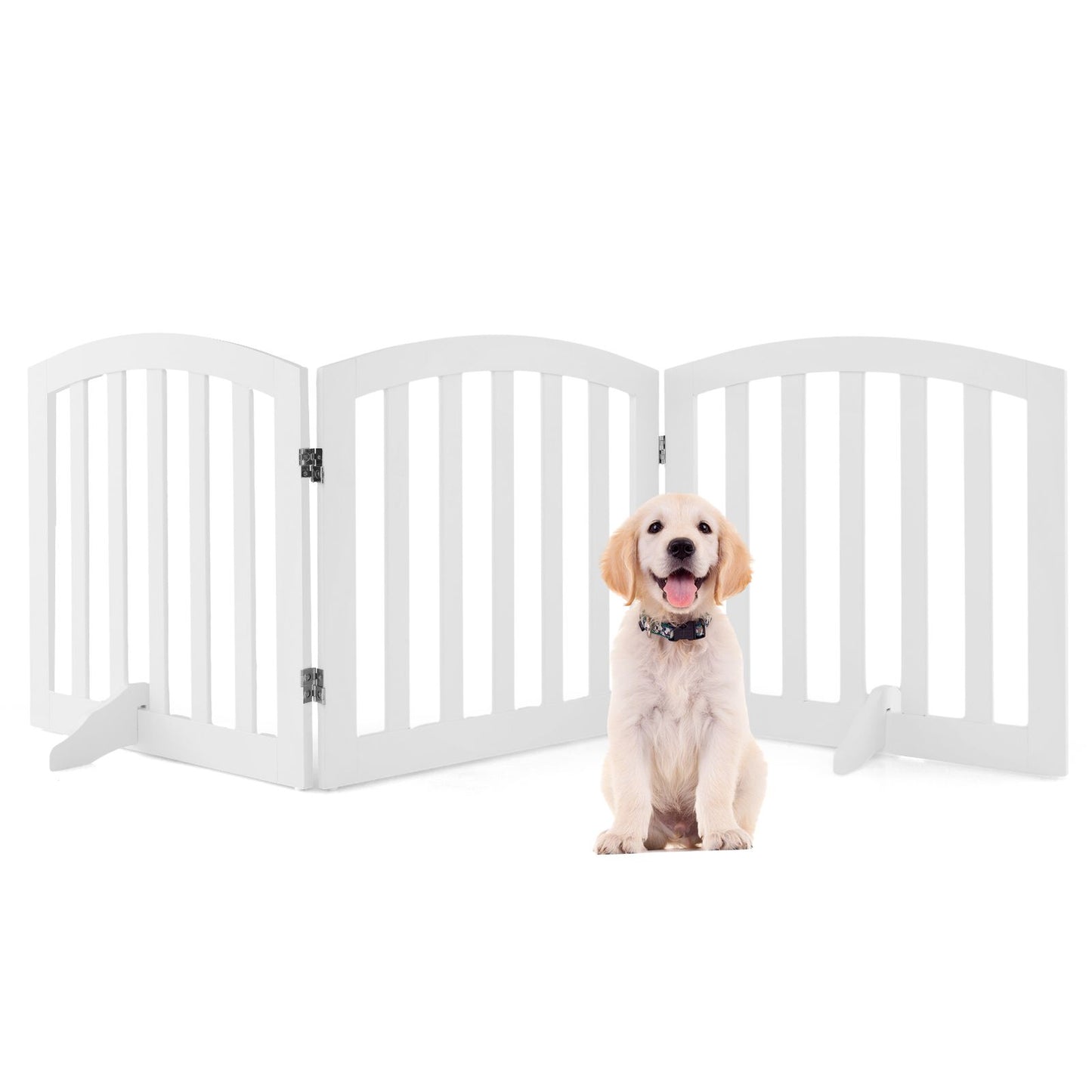 61 Cm Height Safety Fence with 2 PCS Support Feet for Dog Cat Baby