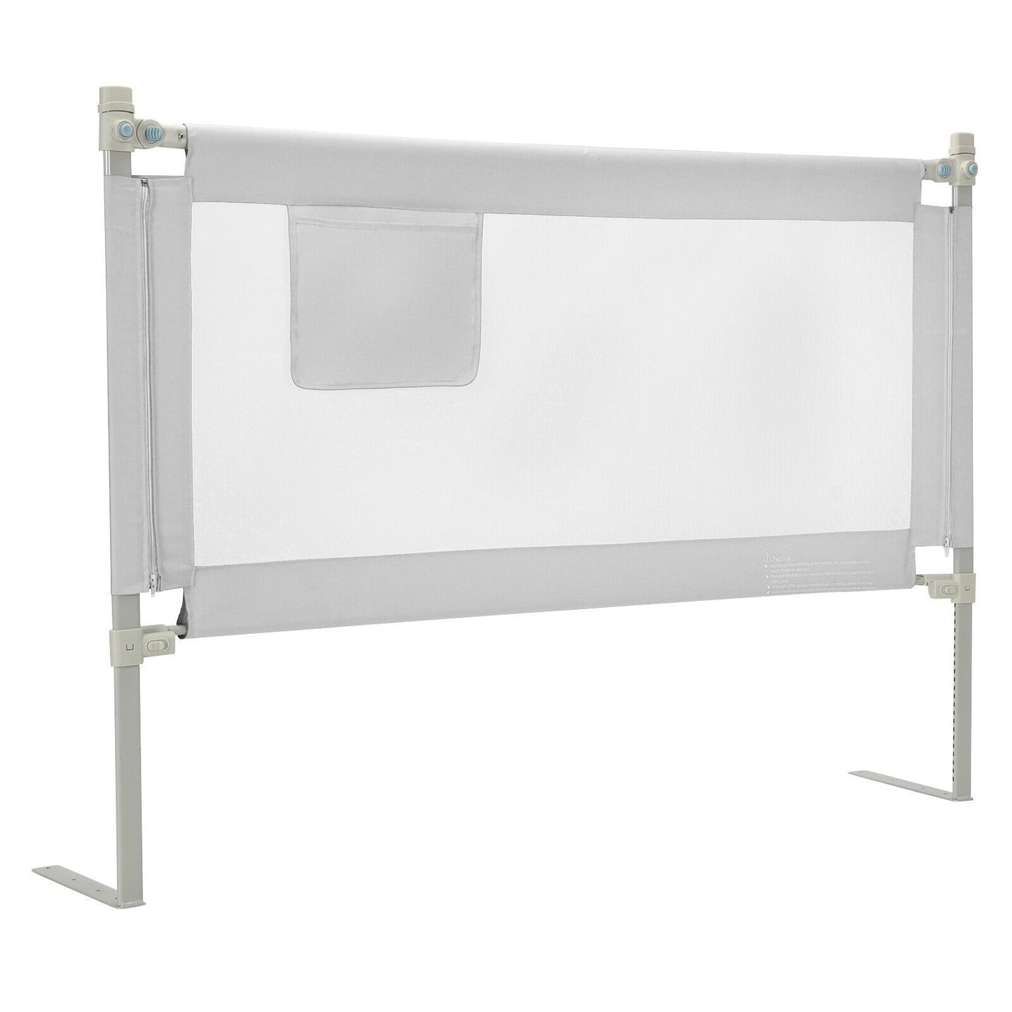 145Cm Height Adjustable Bed Rail with Storage Pocket and Safety Lock