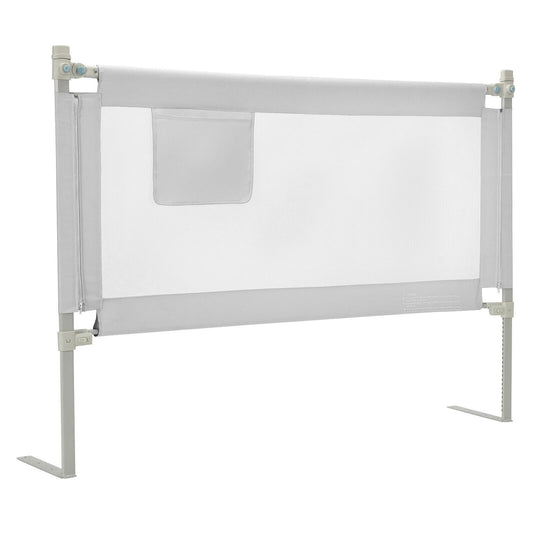 145Cm Height Adjustable Bed Rail with Storage Pocket and Safety Lock