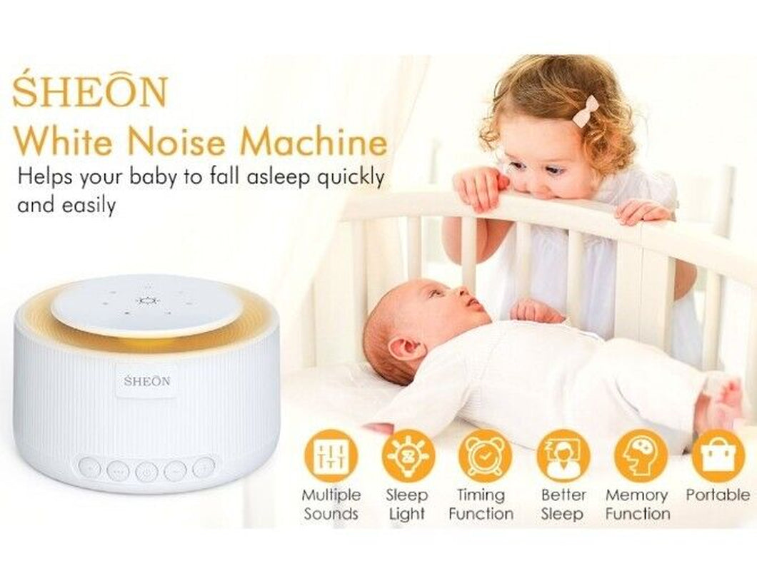 White Noise Machine, SHEON Portable Sound Machine with 30 Non Looping Natural...