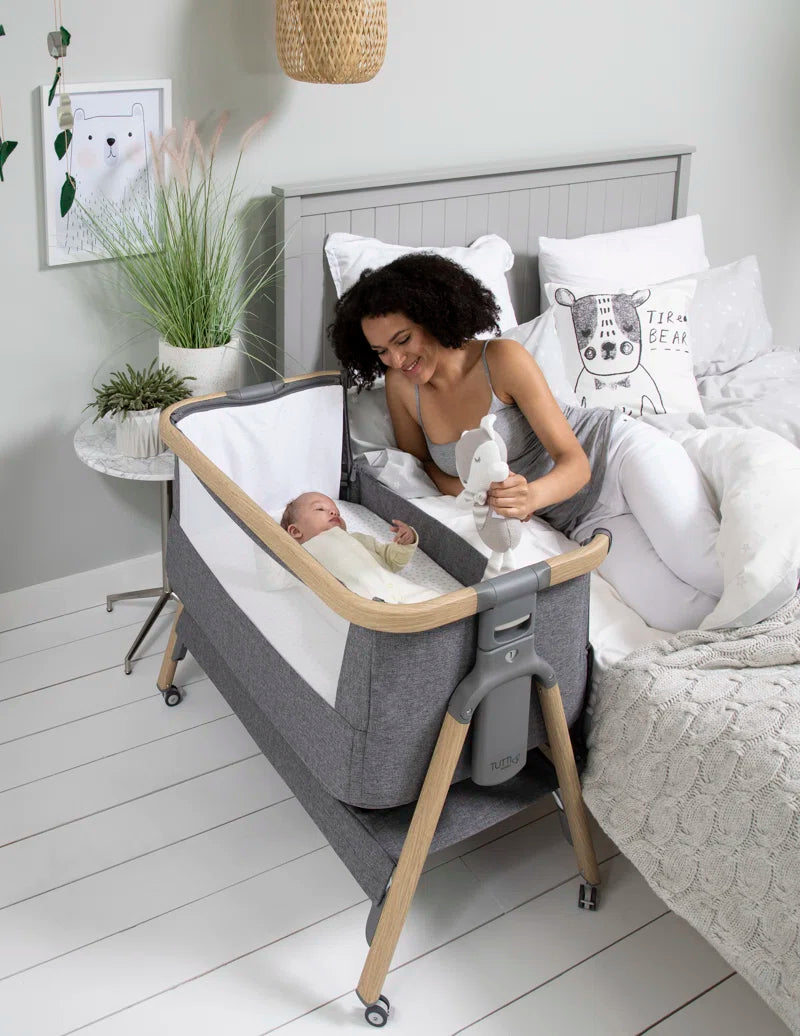 Cozee Air Rocking Bedside Crib with Mattress
