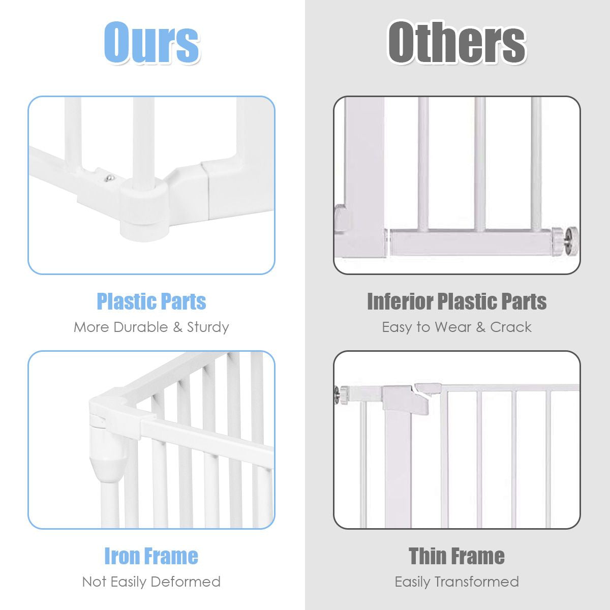 6-Panel Baby Pet Safety Playpen with Walk through Door