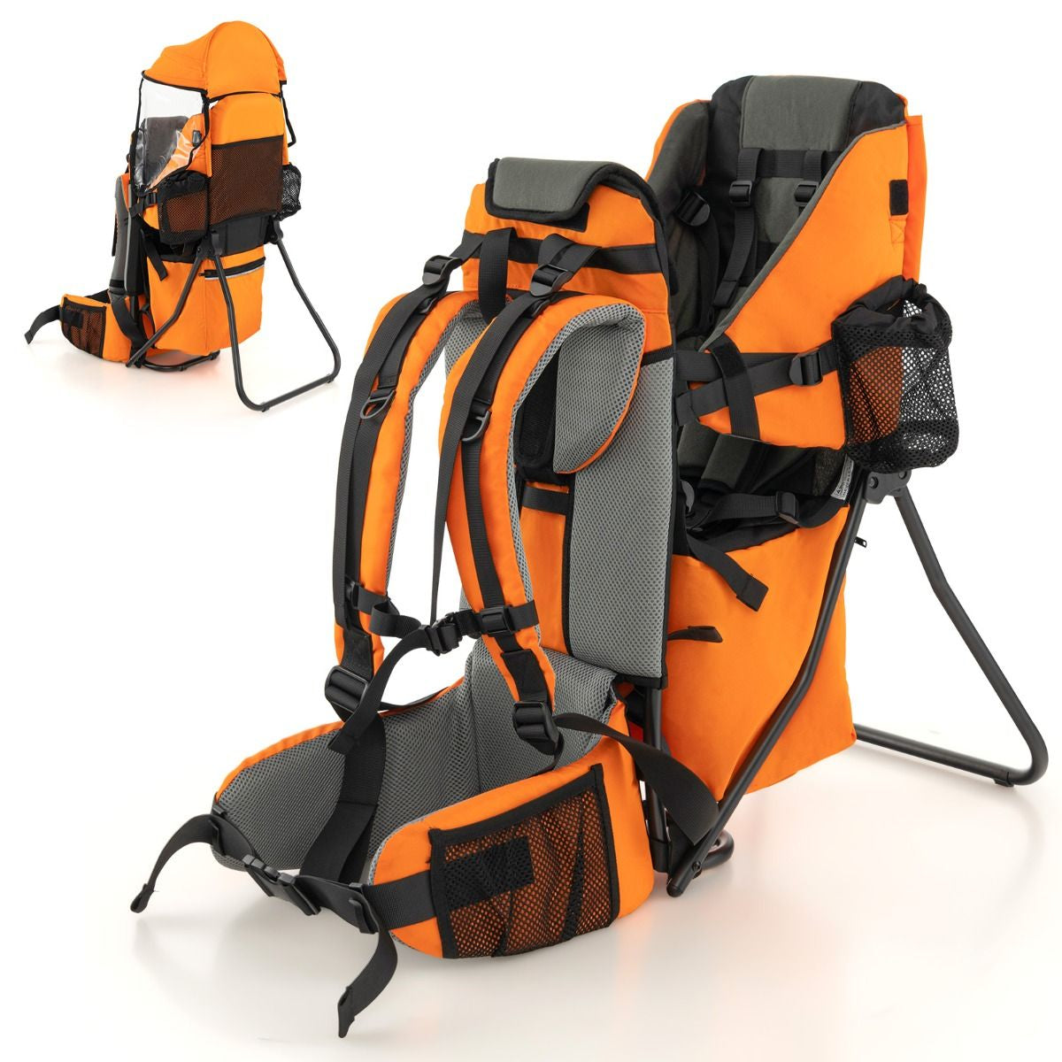 Child Carrier Backpack with Detachable Mouthwipes Removable Canopy and Storage Bag