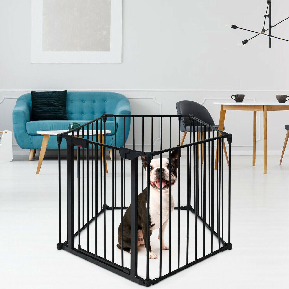 5 Panel Baby Safety Barrier with Gate