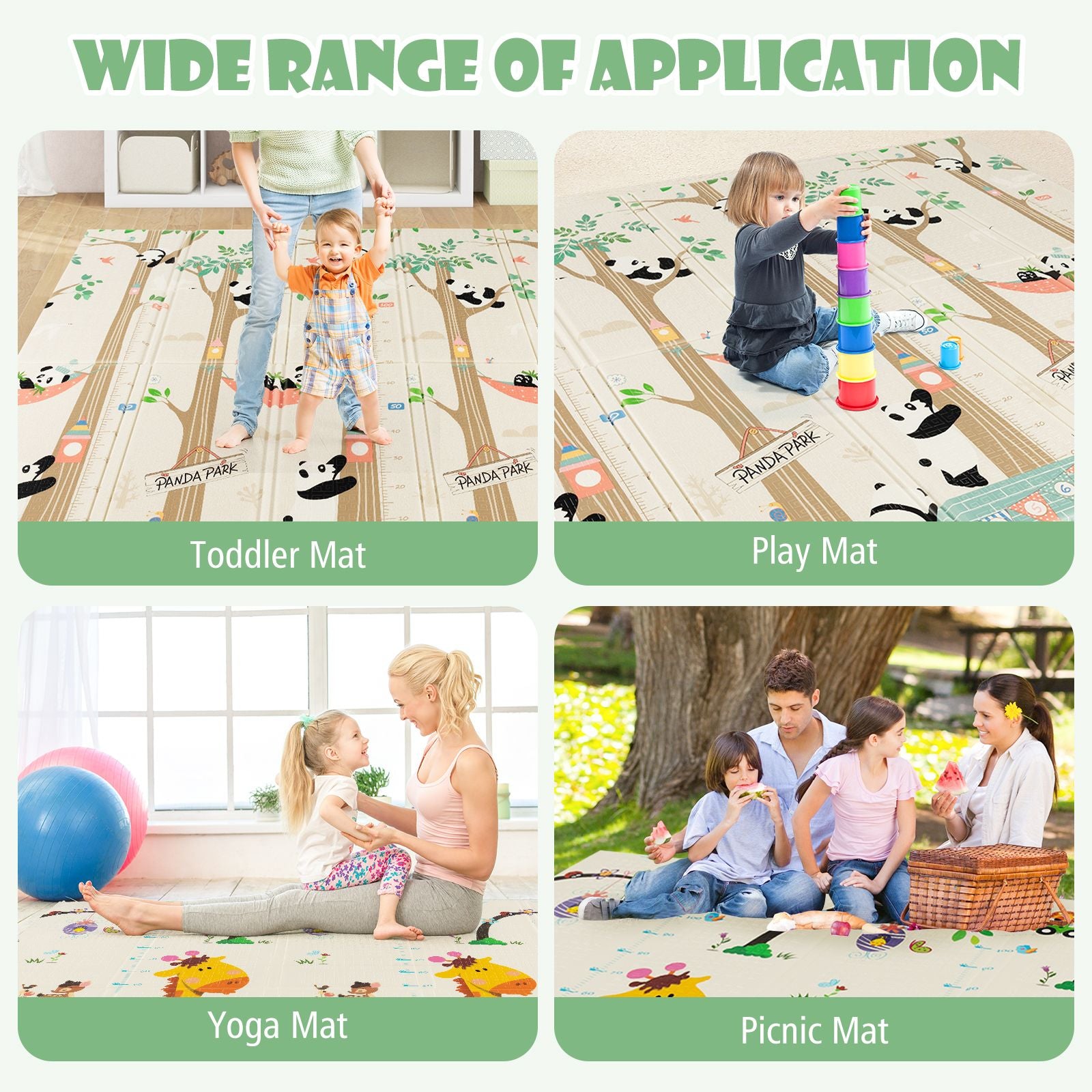 200 X 180 Cm Extra Large Baby Floor Mat with Carry Bag