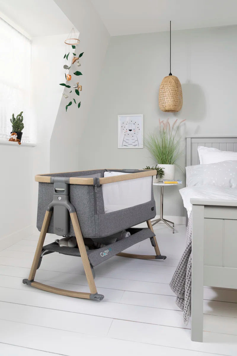 Cozee Air Rocking Bedside Crib with Mattress