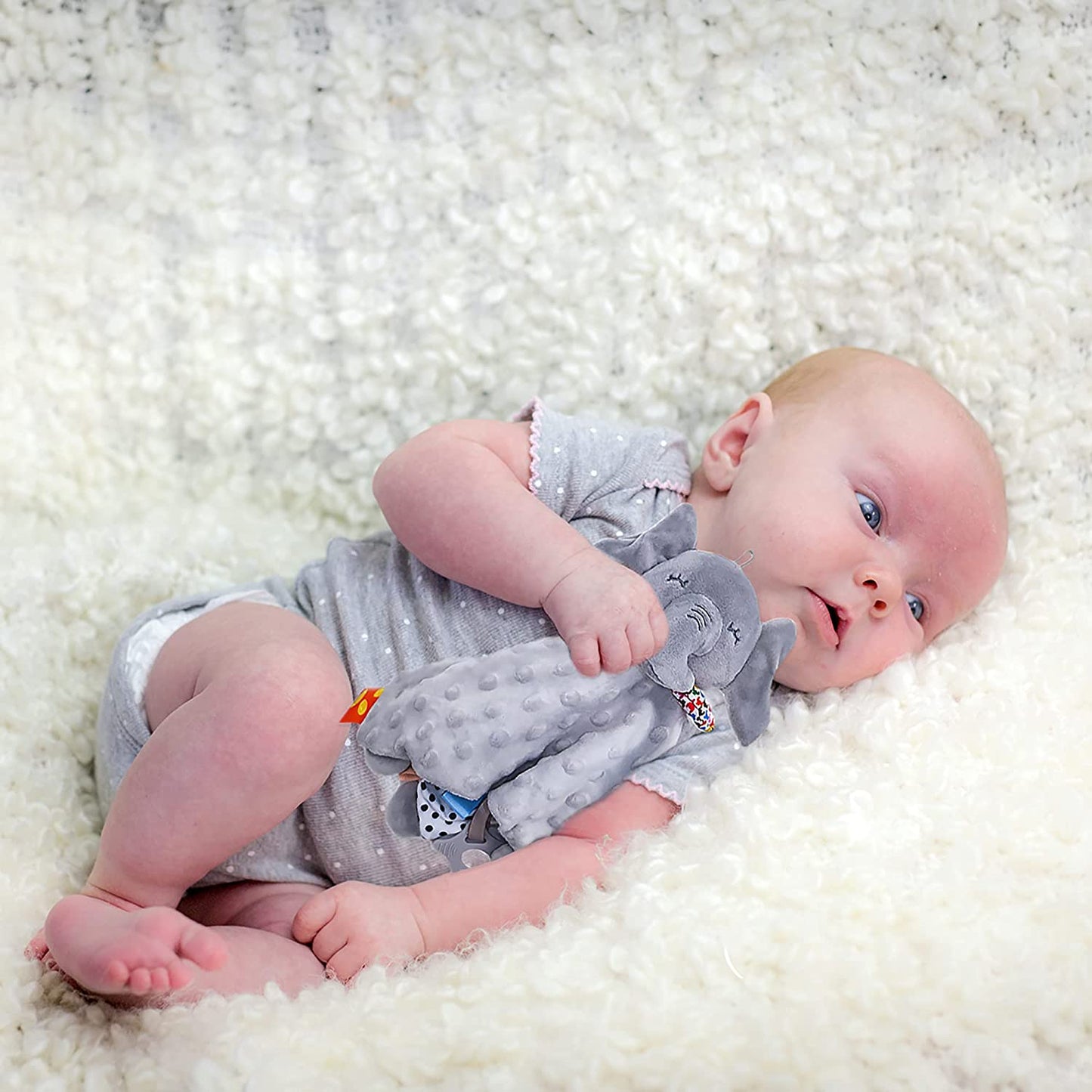 Elephant Baby Comforters Blanket Sensory Toys for Baby 0 3 6 12 Month Baby Gift