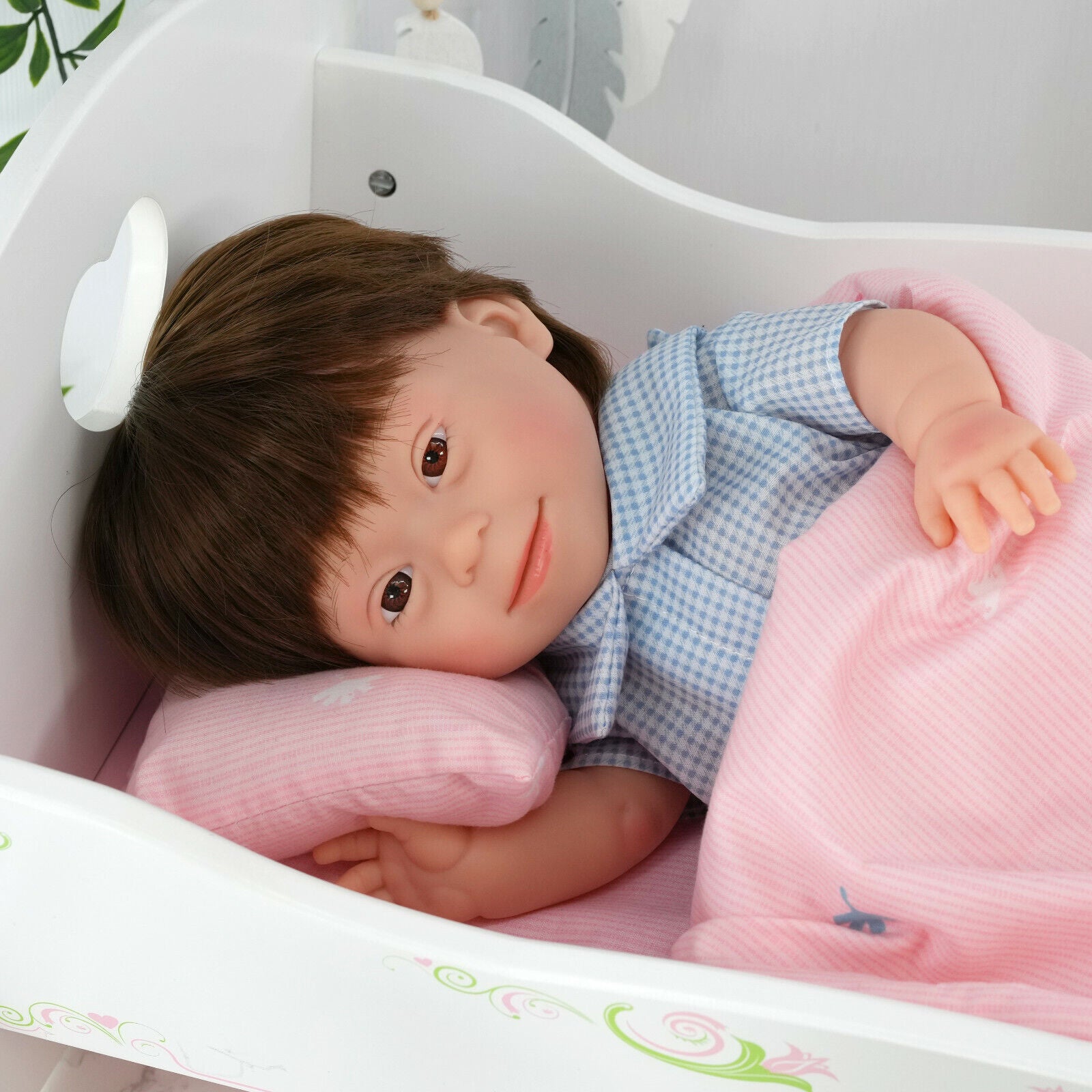Baby Doll with Down'S Syndrome Bibi Doll Realistic Lifelike Soft Vinyl 14" Doll