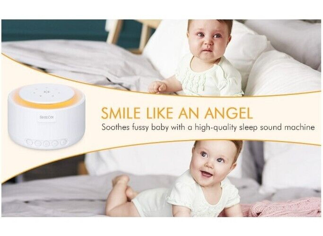 White Noise Machine, SHEON Portable Sound Machine with 30 Non Looping Natural...