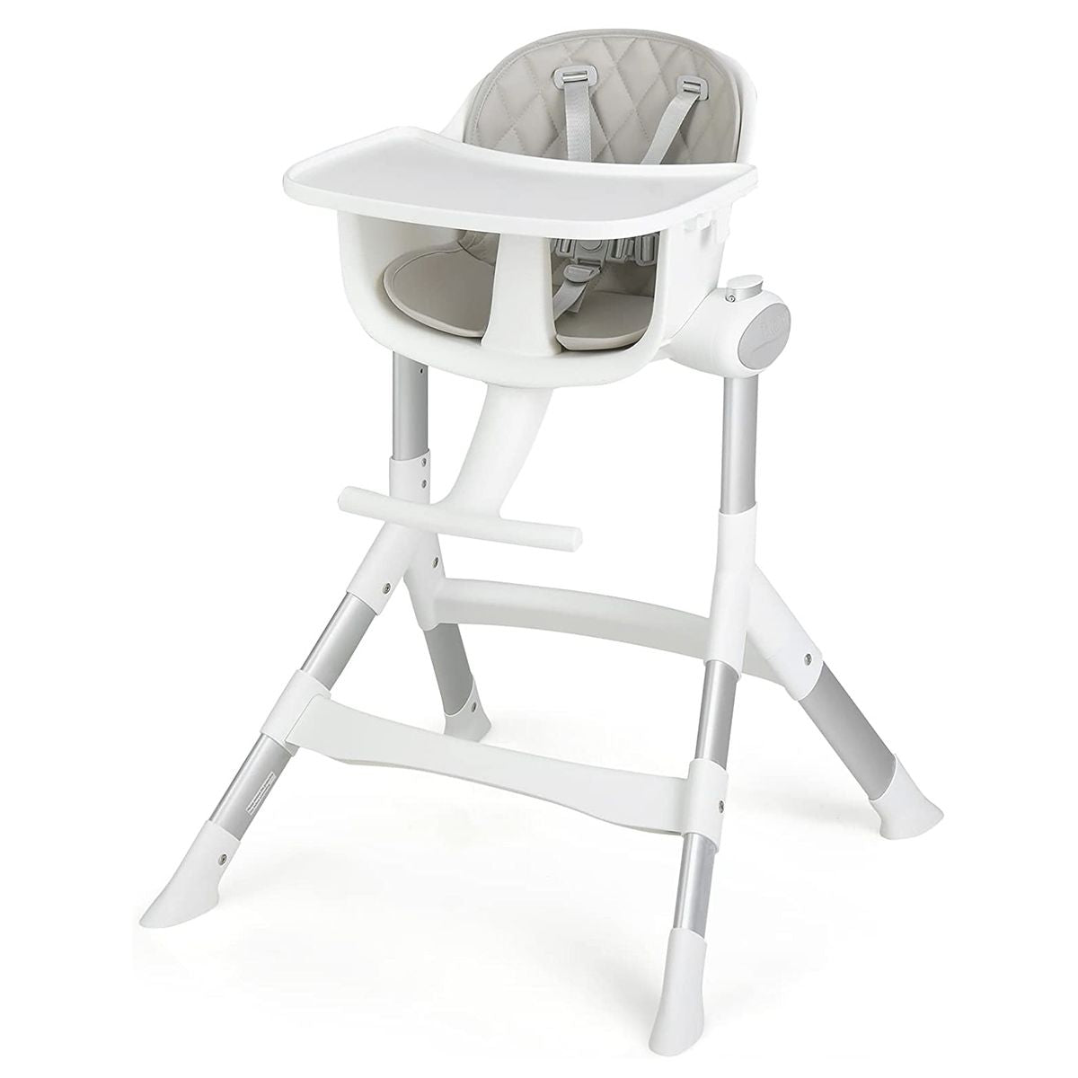 Adjustable Baby Highchair with Removable Tray and 5-Point Safety Harness
