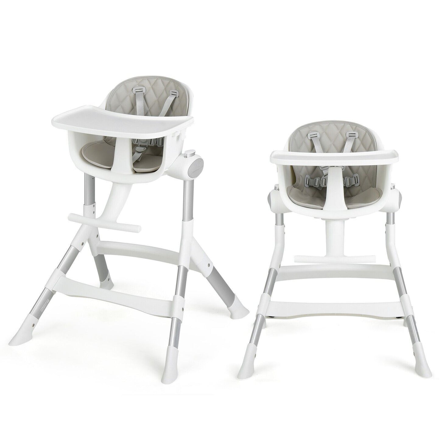 Adjustable Baby Highchair with Removable Tray and 5-Point Safety Harness