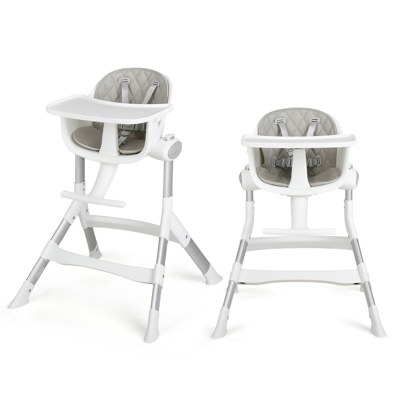 Adjustable Baby Highchair with Removable Tray and 5-Point Safety Harness