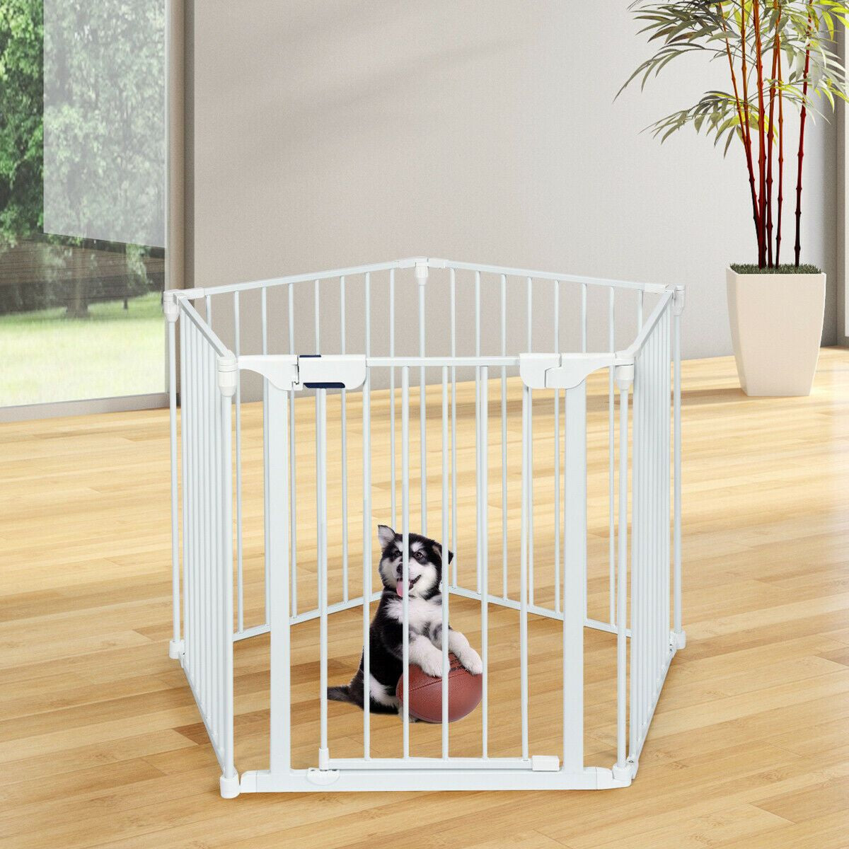 5 Panel Baby Safety Barrier with Gate