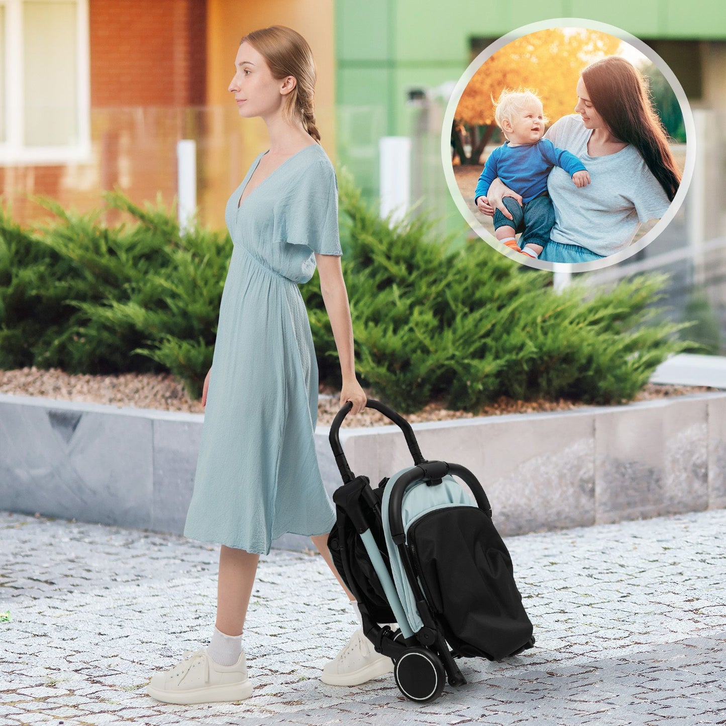 Lightweight Baby Stroller with Detachable Seat Cover