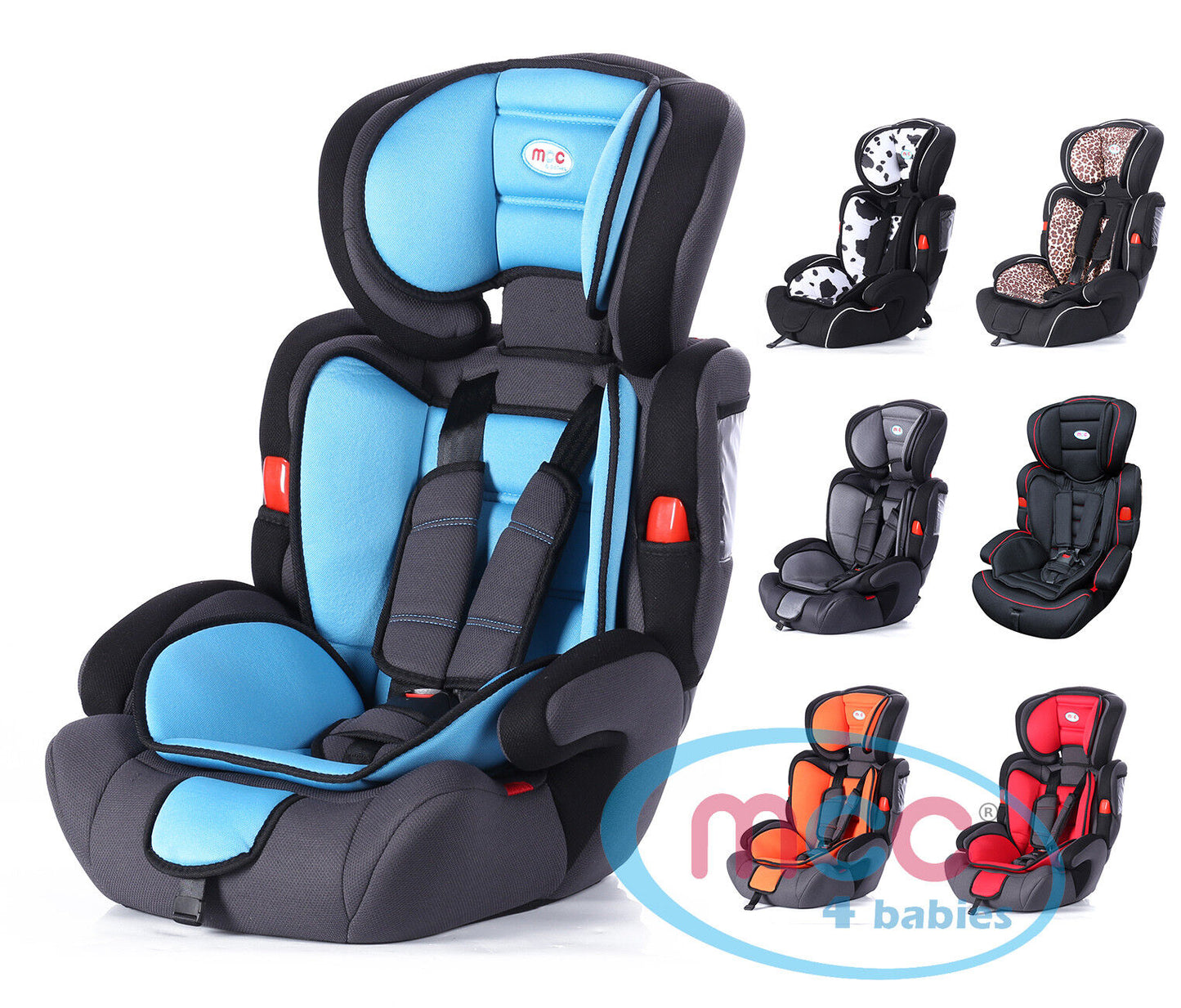 Mcc® 3 in 1 Baby Child Car Safety Booster Seat for Group 1/2/3 9-36Kg ECE R44/04