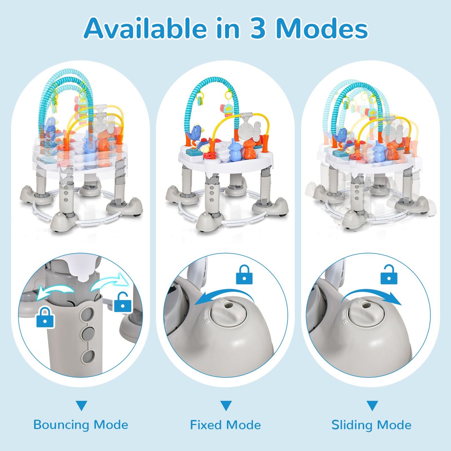 4-In-1 Baby Activity Center with Walker for Kids Aged 0-2 Years