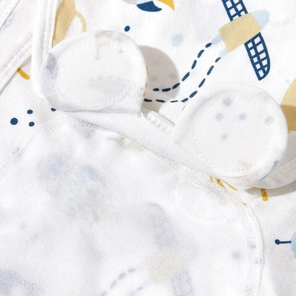 Soft Baby Swaddle Wrap Adjustable Newborn Wrap Baby Hat Set Birth Outfit