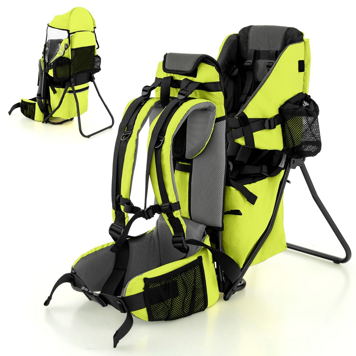 Child Carrier Backpack with Detachable Mouthwipes Removable Canopy and Storage Bag