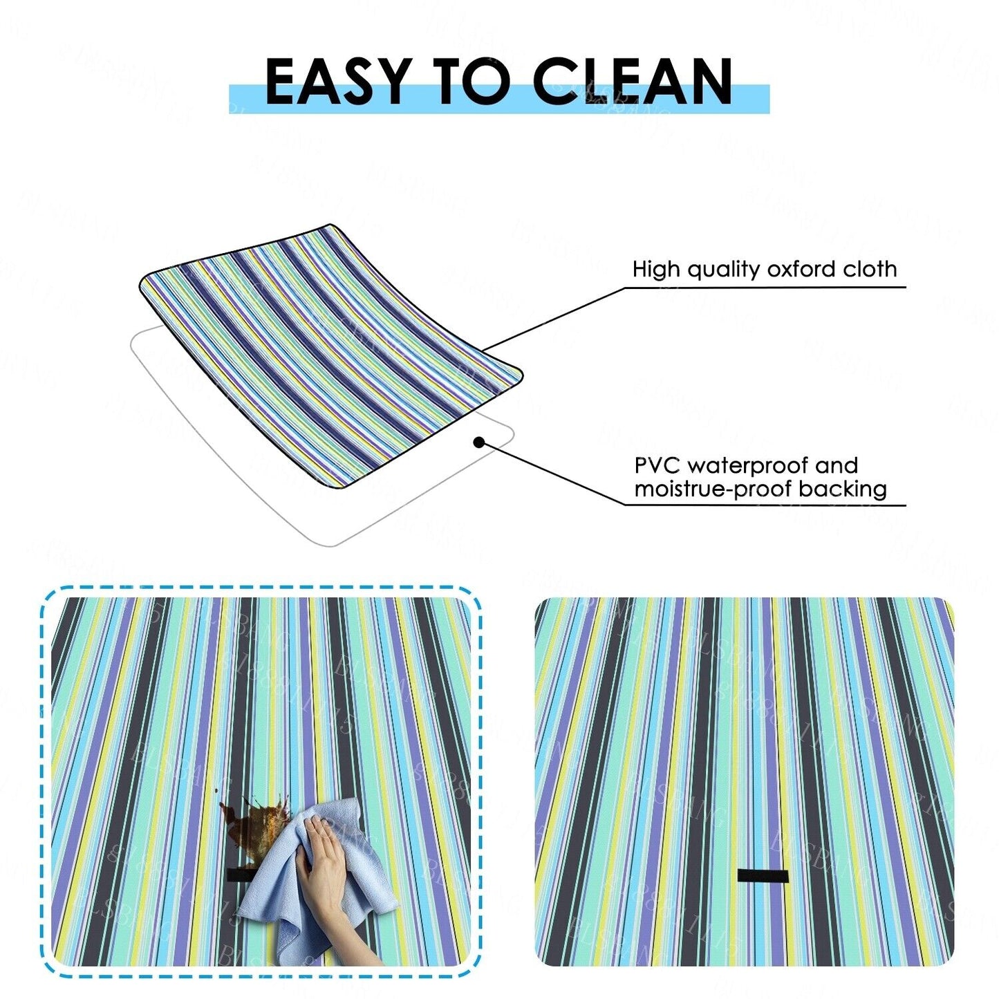 Extra Large Picnic Blanket Beach Waterproof Outdoor Folding Camping Mat Rug BBQ