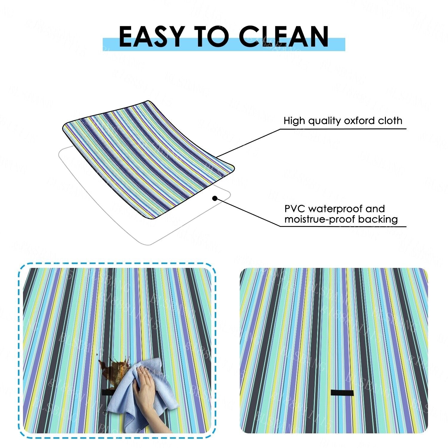 Extra Large Picnic Blanket Beach Waterproof Outdoor Folding Camping Mat Rug BBQ