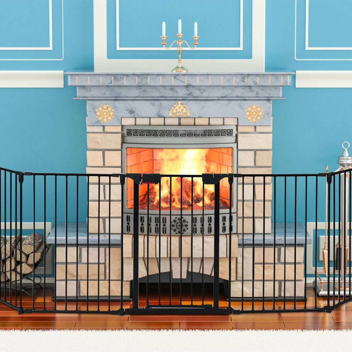 5 Panel Baby Safety Barrier with Gate