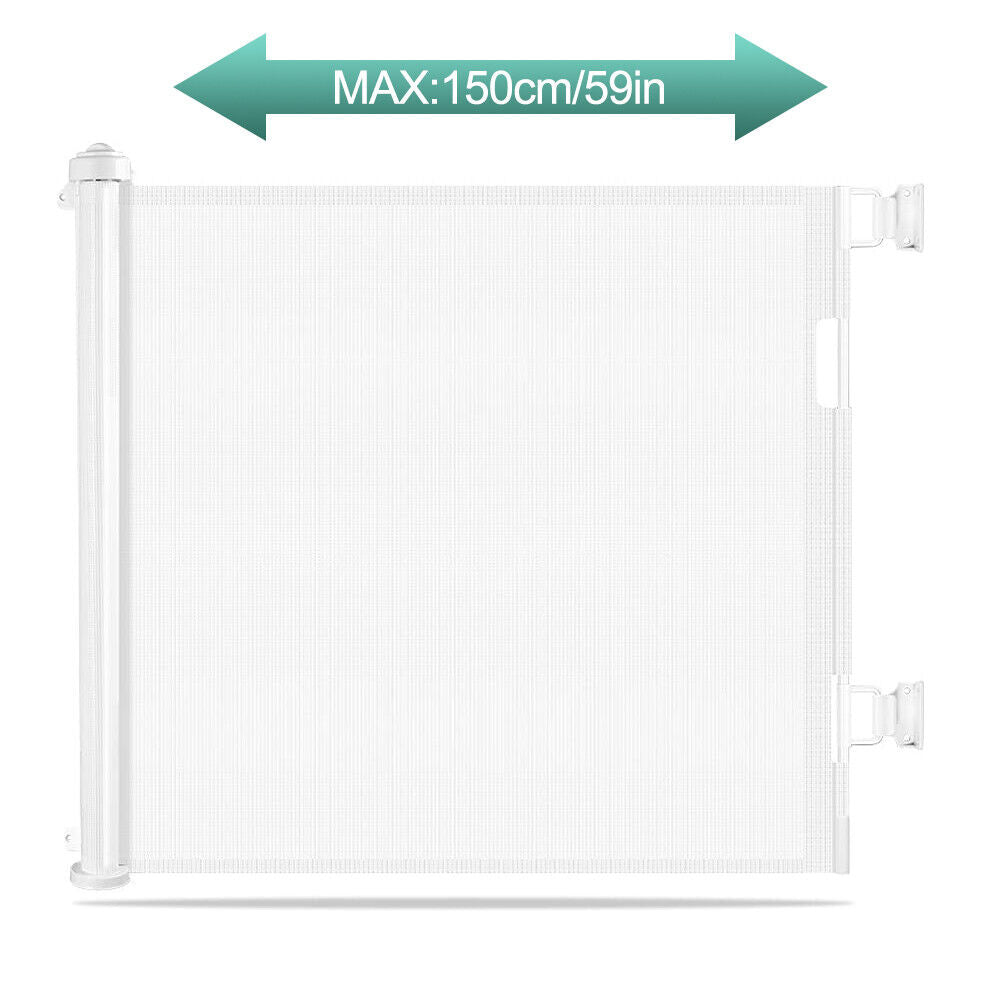 Retractable Baby Gate Mesh Safety Gate for Babies and Pets Extra Wide In/Outdoor