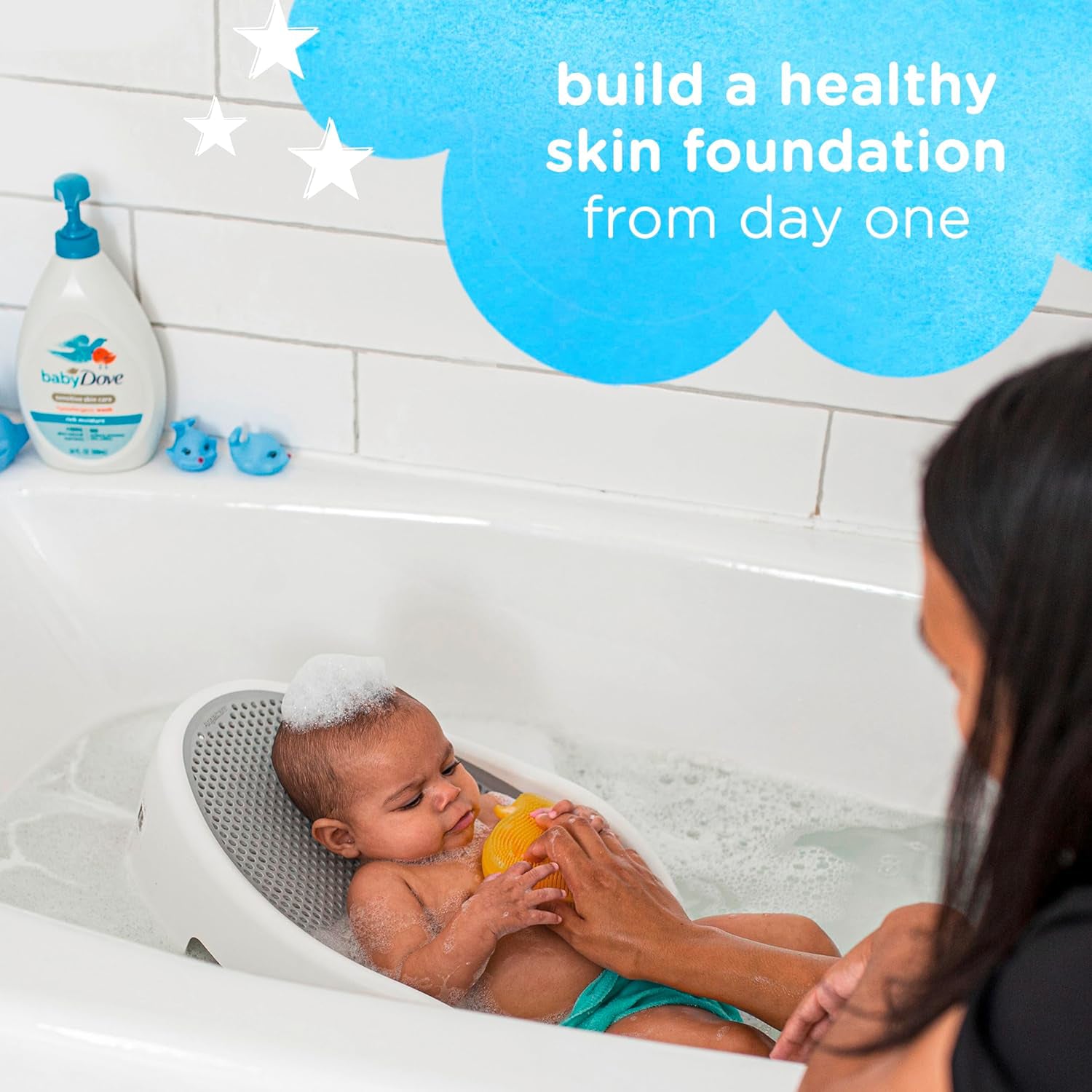 Baby Dove Rich Moisture Head to Toe Wash - Gentle & Nourishing Hair and Body For