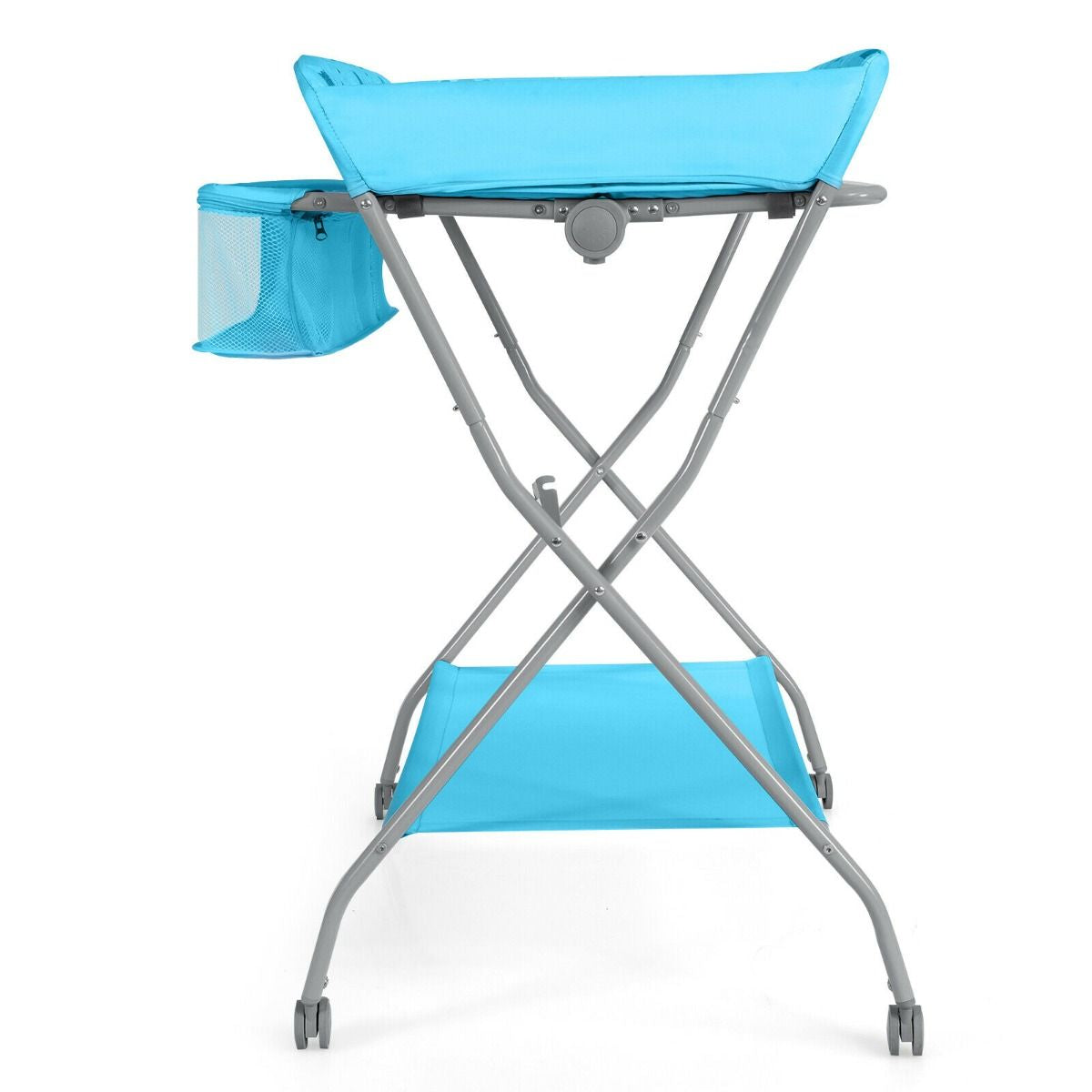 Rolling Baby Changing Table with Large Storage Basket