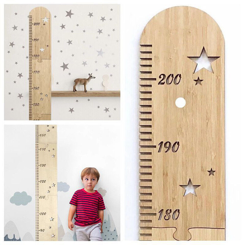 Wooden Kids Height Growth Chart Ruler Baby Height Meter Measurement Height Chart