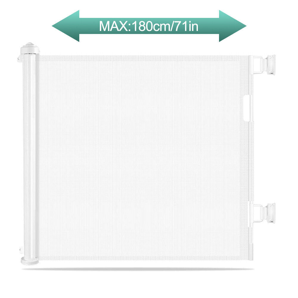 Retractable Baby Gate Mesh Safety Gate for Babies and Pets Extra Wide In/Outdoor