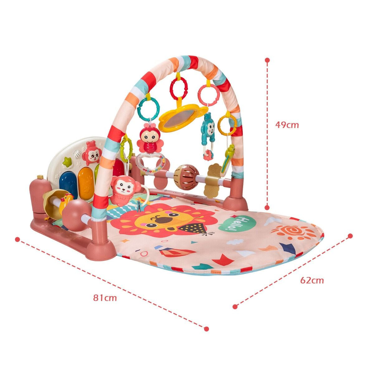 Baby Play Mat Kick and Play Piano Gym Activity Center with Projector