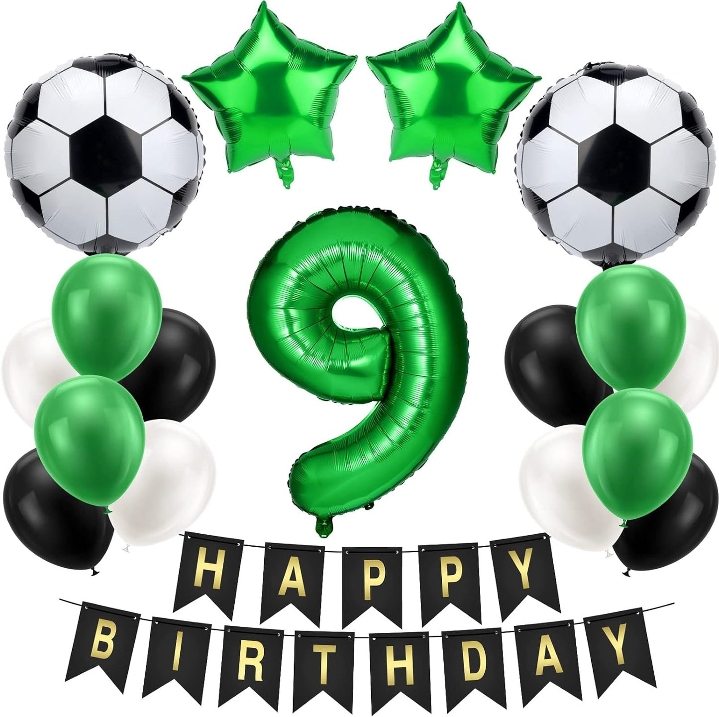 9Th Football Birthday Decor, 20Pcs Football Balloons, Party Celebration Kit
