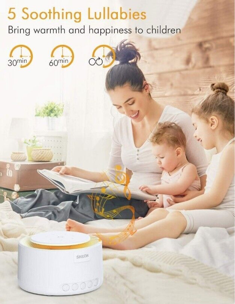 White Noise Machine, SHEON Portable Sound Machine with 30 Non Looping Natural...