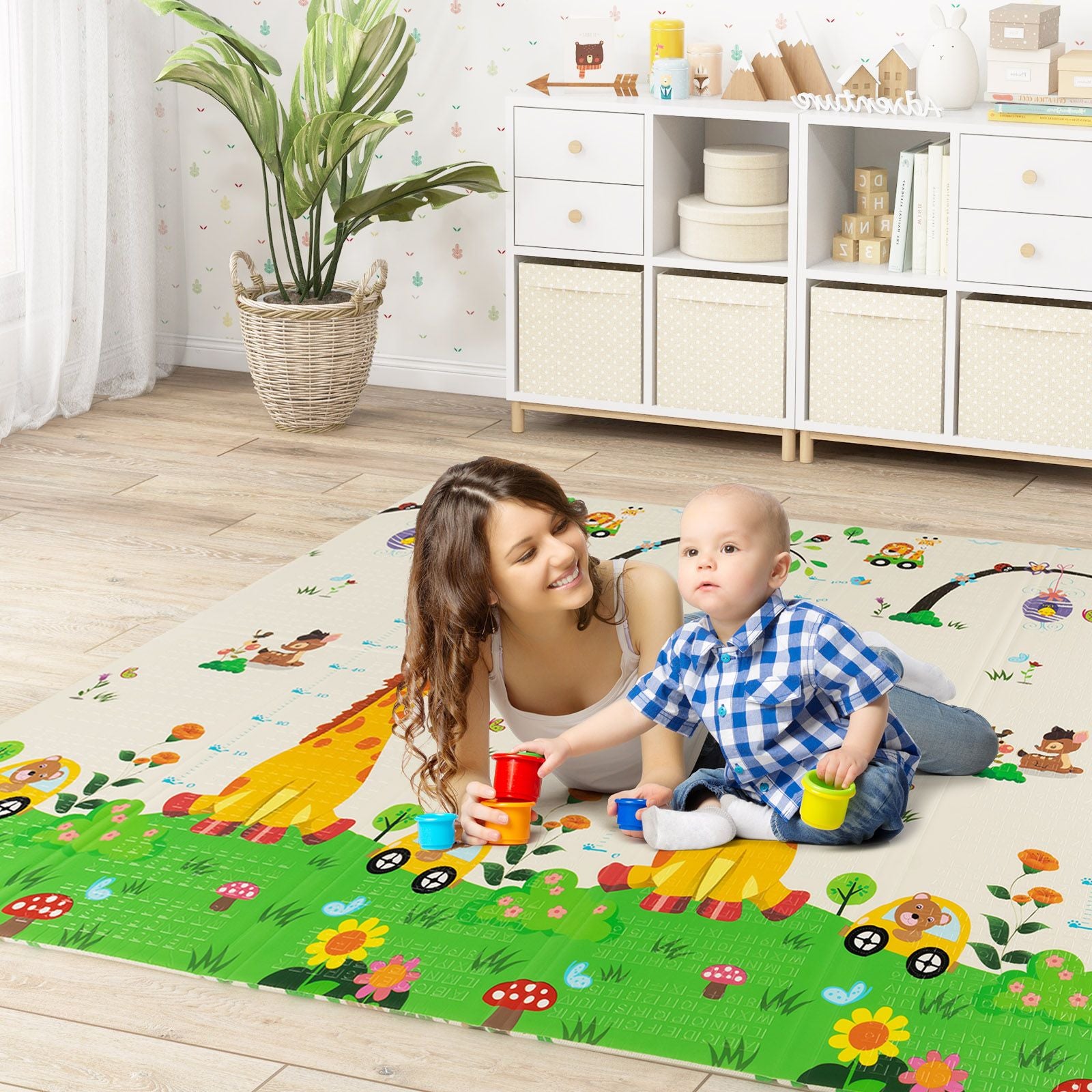 200 X 180 Cm Extra Large Baby Floor Mat with Carry Bag