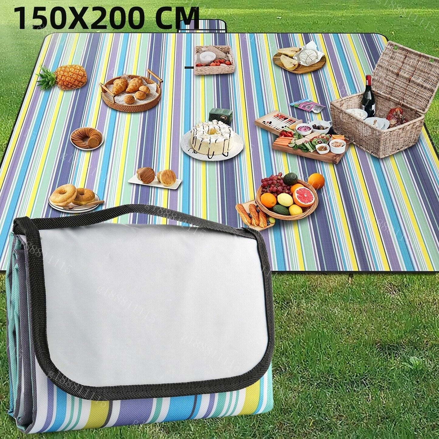Extra Large Picnic Blanket Beach Waterproof Outdoor Folding Camping Mat Rug BBQ