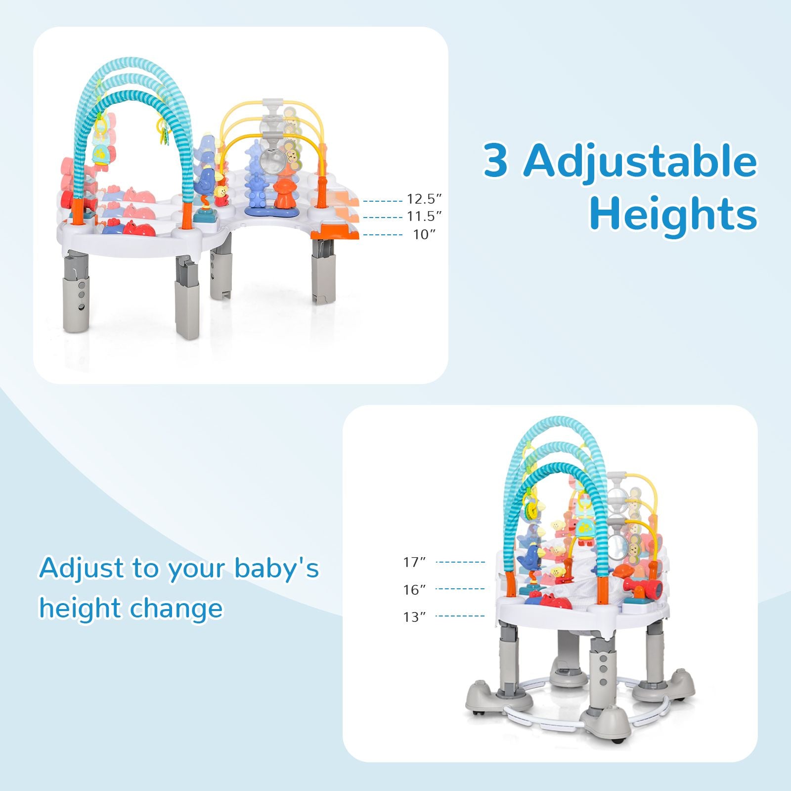 4-In-1 Baby Activity Center with Walker for Kids Aged 0-2 Years
