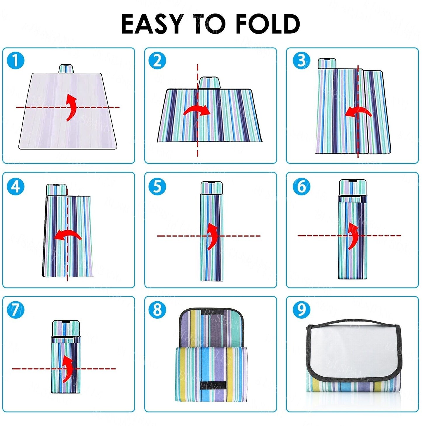 Extra Large Picnic Blanket Beach Waterproof Outdoor Folding Camping Mat Rug BBQ