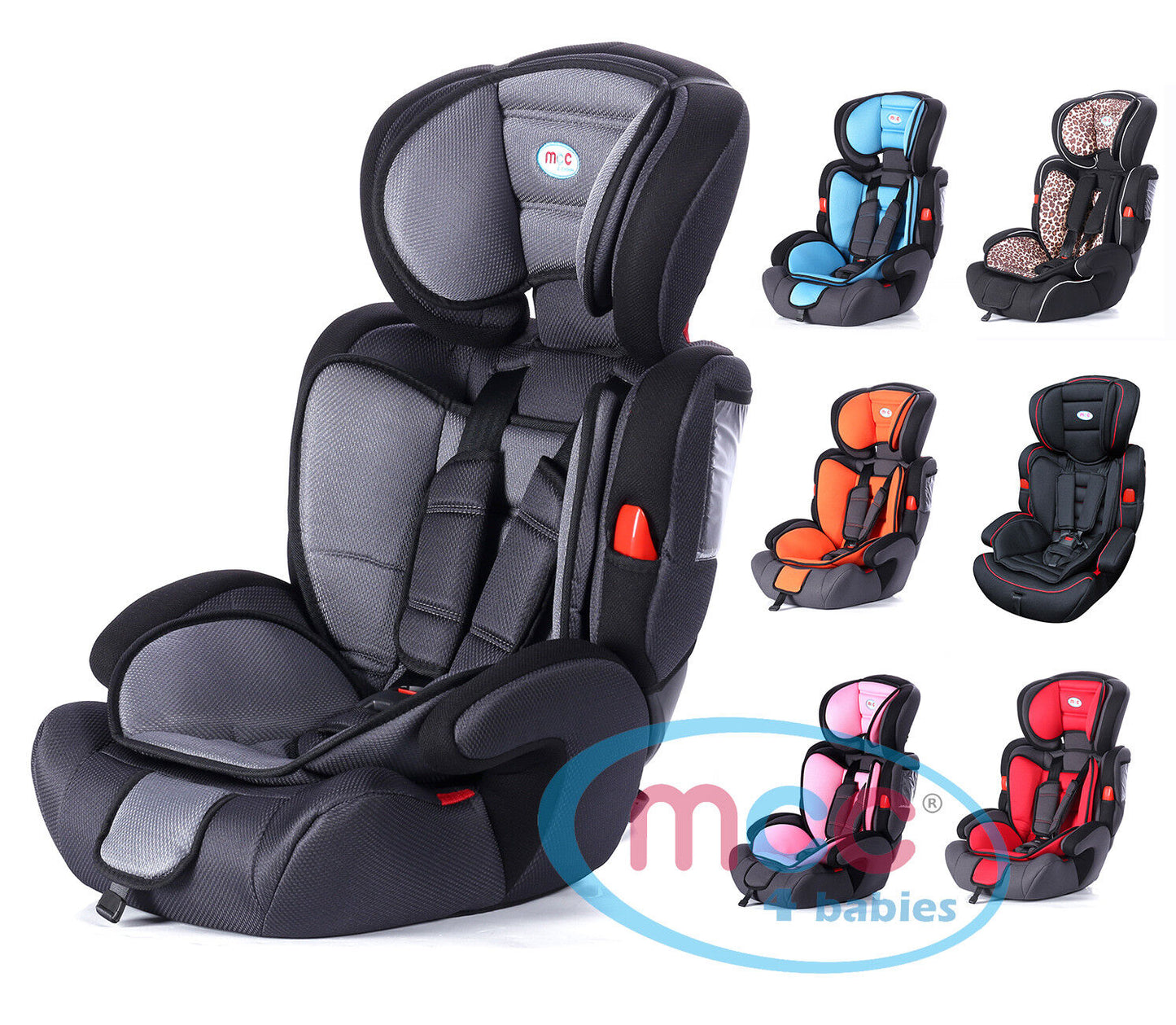Mcc® 3 in 1 Baby Child Car Safety Booster Seat for Group 1/2/3 9-36Kg ECE R44/04