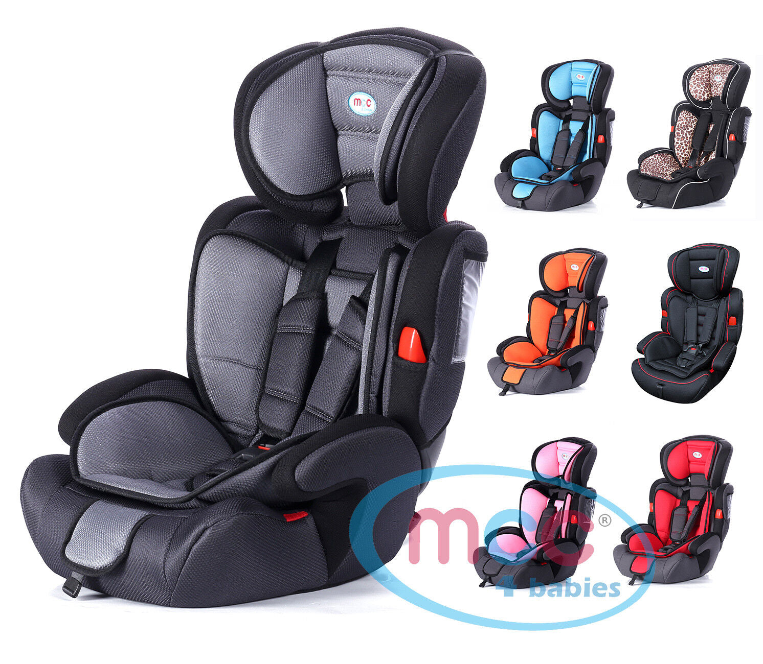 Mcc® 3 in 1 Baby Child Car Safety Booster Seat for Group 1/2/3 9-36Kg ECE R44/04