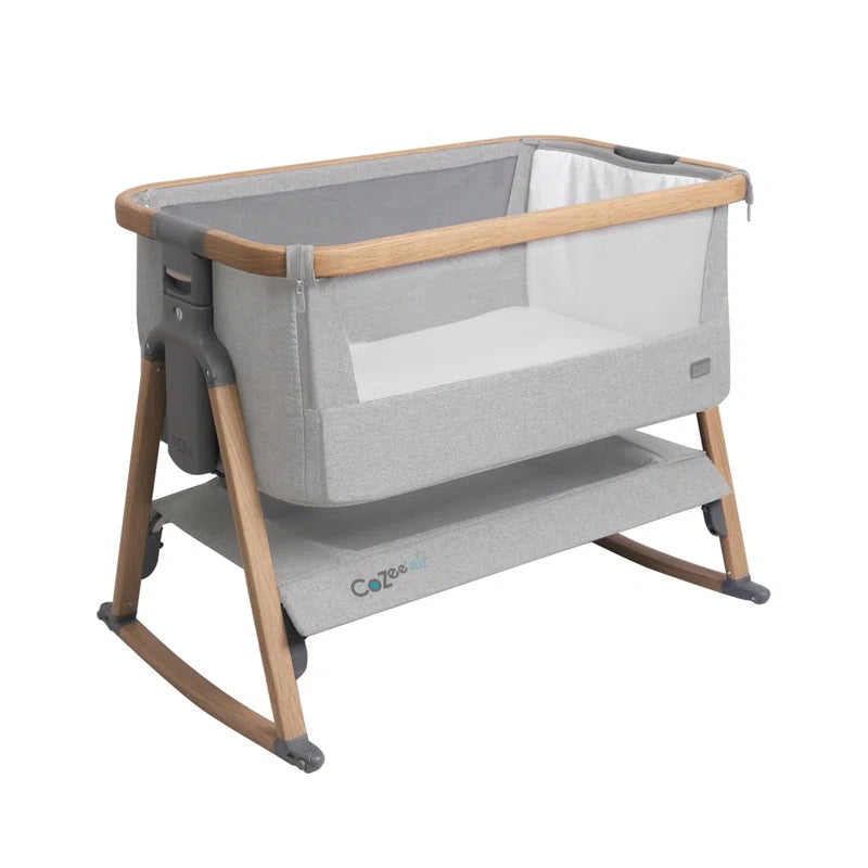 Cozee Air Rocking Bedside Crib with Mattress